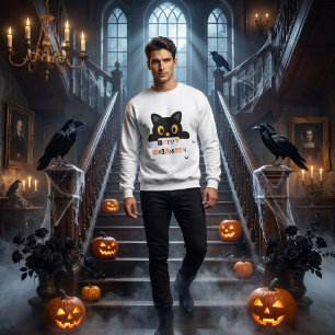 Sudadera Dulce Gato Negro Halloween