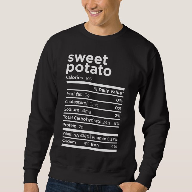 Sudadera Dulce Hechos de Nutrición de Patata Graciosa Acció (Anverso)