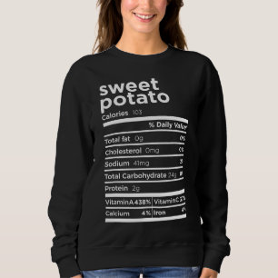 Sudadera Dulce Hechos de Nutrición de Patata Graciosa Acció