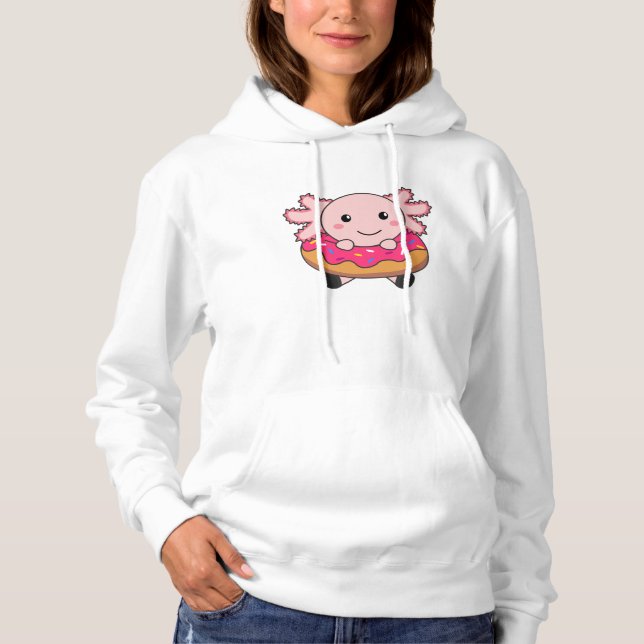 Sudadera Dulce Ley de Vándalos de Axolotl Donut Pink (Anverso)
