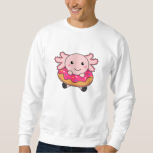 Sudadera Dulce Ley de Vándalos de Axolotl Donut Pink