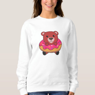 Sudadera Dulce ley del oso rojo Donut Bärchen dulce rosa