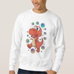 Sudadera Dulce Naranja de caricatura Dinosaur Sweatshirt pa