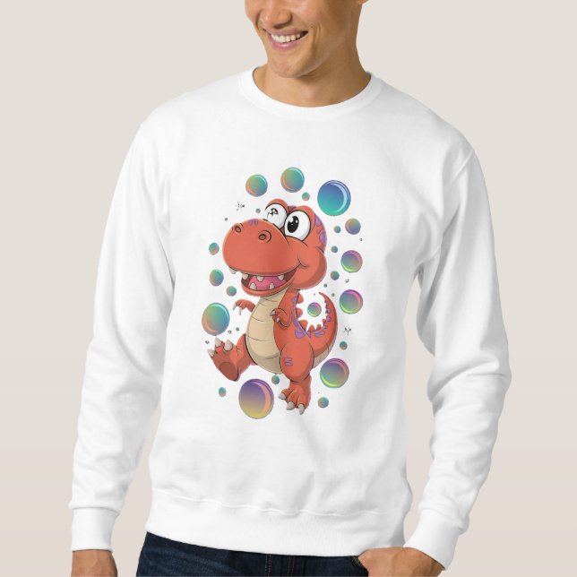 Sudadera Dulce Naranja de caricatura Dinosaur Sweatshirt pa (Anverso)