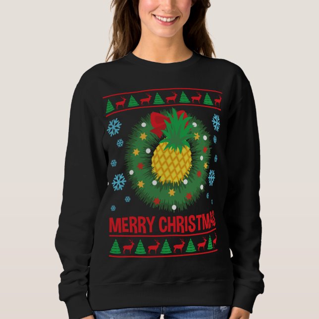 Sudadera Dulce Navidades feos de piña (Anverso)