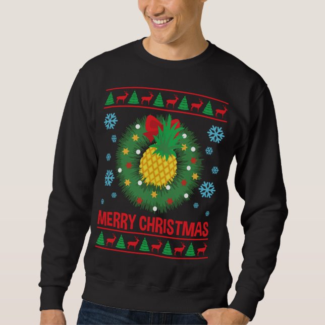 Sudadera Dulce Navidades feos de piña (Anverso)