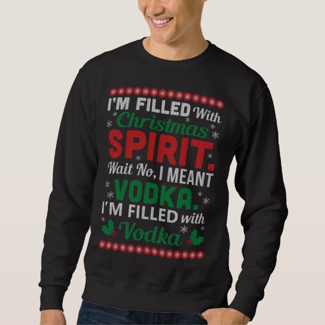Sudadera Dulce Navidades feos de Vodka (Anverso)
