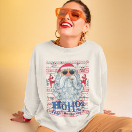Sudadera Dulce Navidades feos y graciosos: Navidad Santa Hu