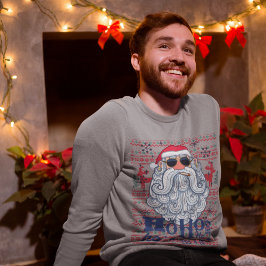 Sudadera Dulce Navidades feos y graciosos: Navidad Santa Hu