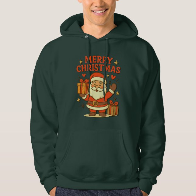 Sudadera Dulce Papá Noel Arte de Navidad –  Feliz Navidad (Anverso)