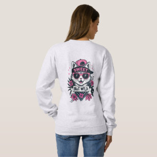 Sudadera Dulce Pero Salvaje – Camiseta De Gato De Moda Urba