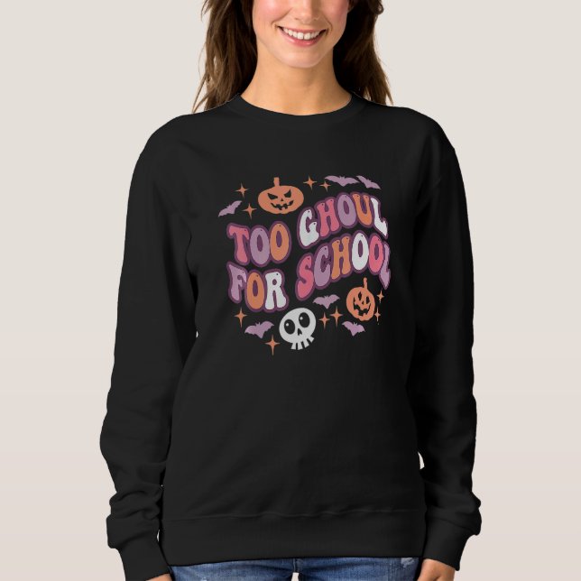 Sudadera Dulce profesor de Halloween Escuela fantasmas dive (Anverso)