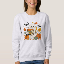 Sudadera Dulce profesor fantasma de Halloween Otoño Escuela