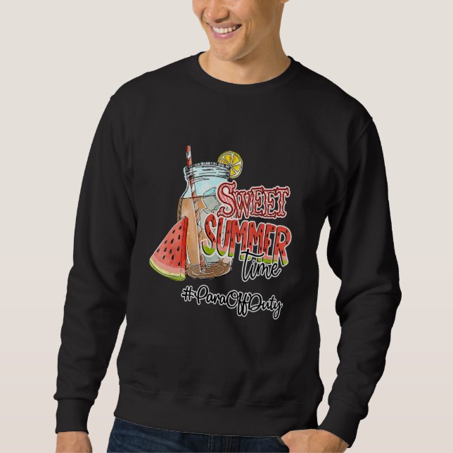 Sudadera Dulce profesora de verano fuera de la profesión de (Anverso)