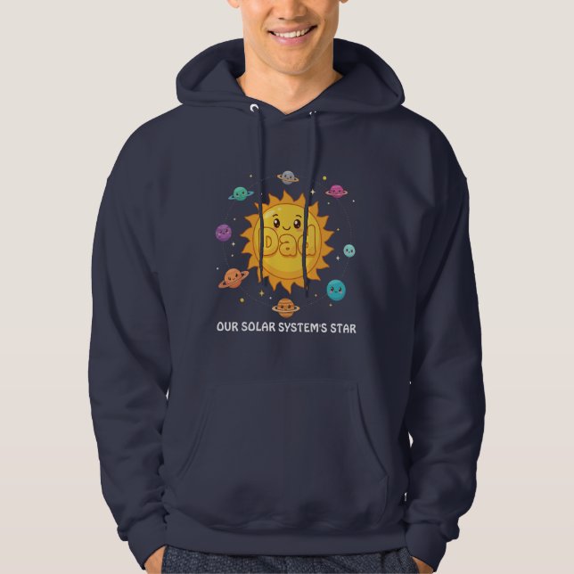 Sudadera Dulce Sistema Solar de Papá Estrella Espacio Dibuj (Anverso)