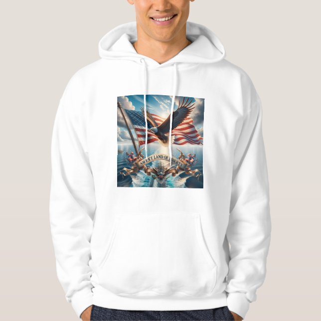 Sudadera Dulce Tierra de Libertad Hoodie - Orgullo de Estad (Anverso)