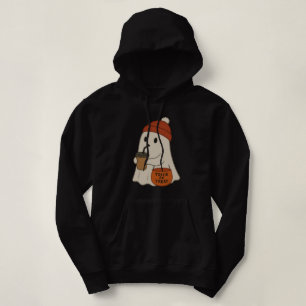 Sudadera Dulce y adorable fantasma con gorro rojo de Hallow