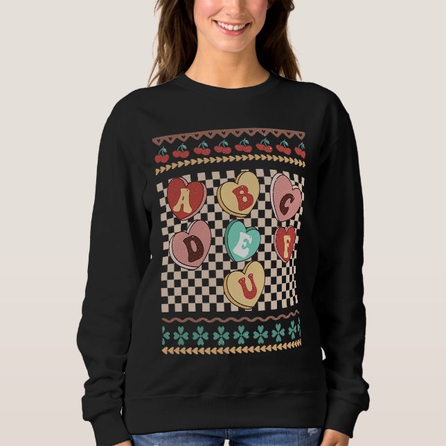 Sudadera Dulces ABC Anti San Valentín Lore Alfabeto Diverti (Anverso)