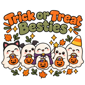 Sudadera Dulces Amigos Fantasmas Kawaii Para Truco o Trato
