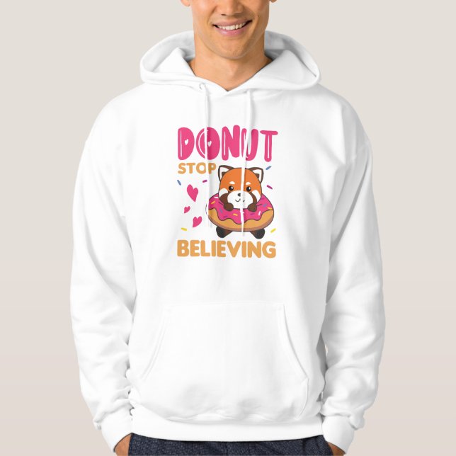 Sudadera Dulces Animales Graciosos De Panda Rojo En Rosa Do (Anverso)