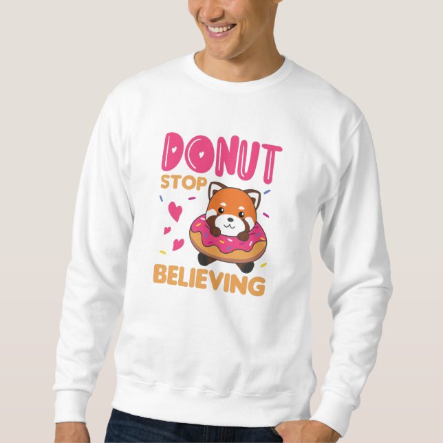 Sudadera Dulces Animales Graciosos De Panda Rojo En Rosa Do (Anverso)