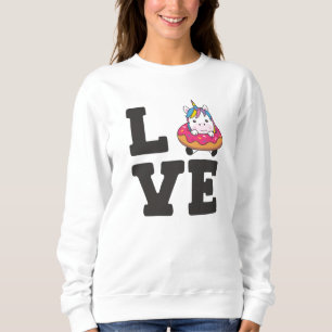Sudadera Dulces Animales Graciosos De Unicornio En Rosa Don
