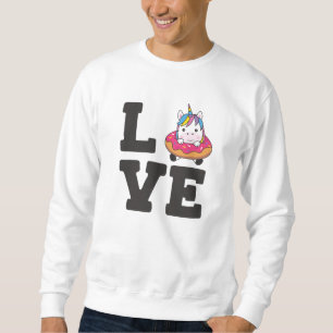 Sudadera Dulces Animales Graciosos De Unicornio En Rosa Don