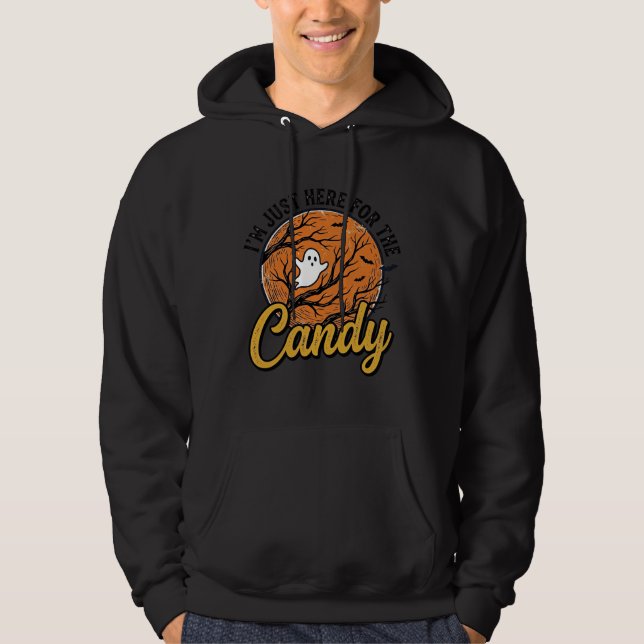 Sudadera Dulces de Halloween Fantasma Diseño Vectorial Vint (Anverso)