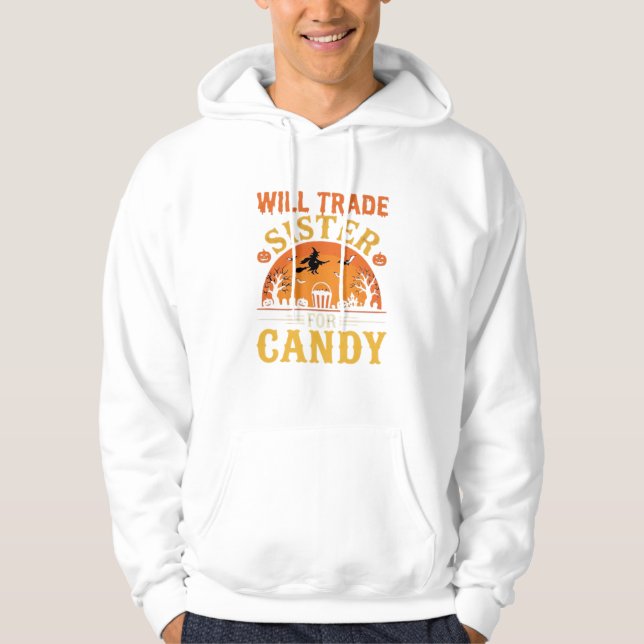 Sudadera Dulces Diseño de Comercio de Hermana de Halloween_ (Anverso)