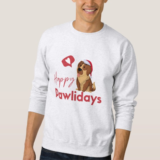 Sudadera Dulces, Perro, Felices Fiestas (Anverso)