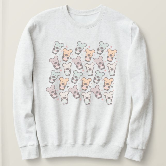 Sudadera Dulces Snacks Confeti Ositos Lindos   (Anverso del diseño)
