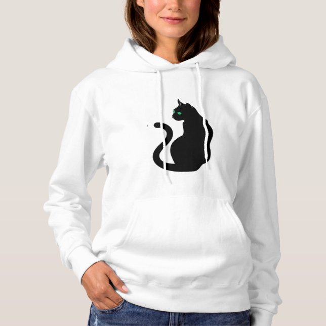 Sudadera Dulces y gatos capuchados de Halloween (Anverso)