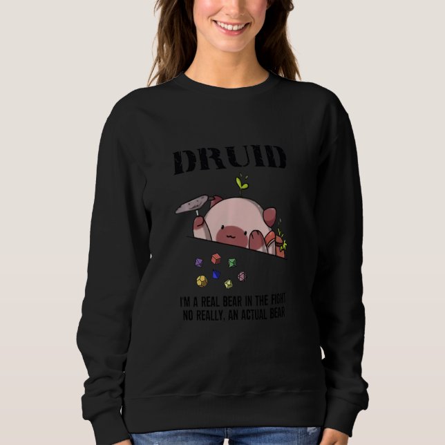 Sudadera Dungeon Crawler Dragon Master Dm Gaming Cat Druida (Anverso)
