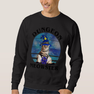 Sudadera Dungeon Meowster Cat D20 Tabletop Gamer