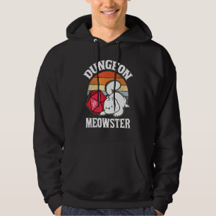 Sudadera Dungeon Meowster Nerdy D20 Dice Nerd Kitten Cat Rp