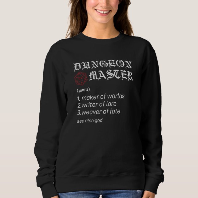 Sudadera Dungeon Rpg Master Dice Rolling Bosque Dragon (Anverso)