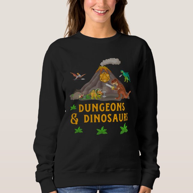 Sudadera Dungeons + Dinosaurs Role Playing  Tabletop Fantas (Anverso)