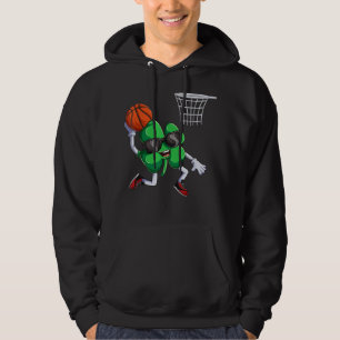 Sudadera Dunking Shamrock Basketball Shirt, Boys St Patrick