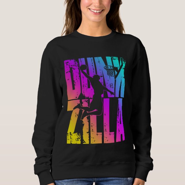 Sudadera Dunkzilla Basketball Player Basketballer Sports Du (Anverso)