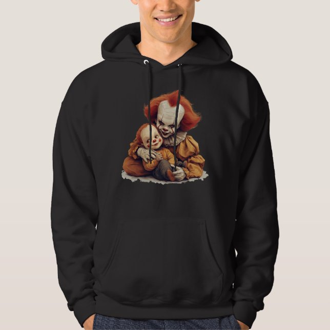 Sudadera Dúo de payasos diversión de Halloween (Anverso)