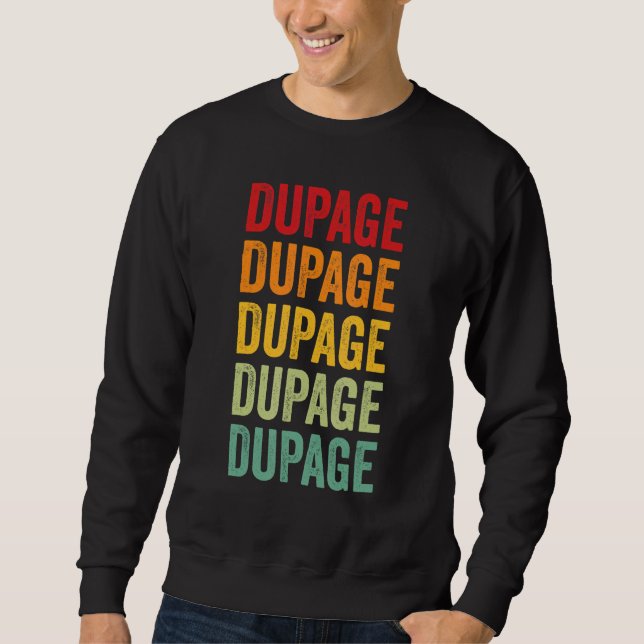 Sudadera DuPage County Illinois Rainbow Text Design (Anverso)