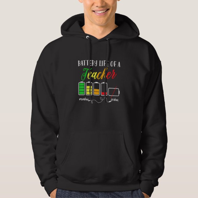 Sudadera Duración De La Batería De Un Profesor 1 (Anverso)