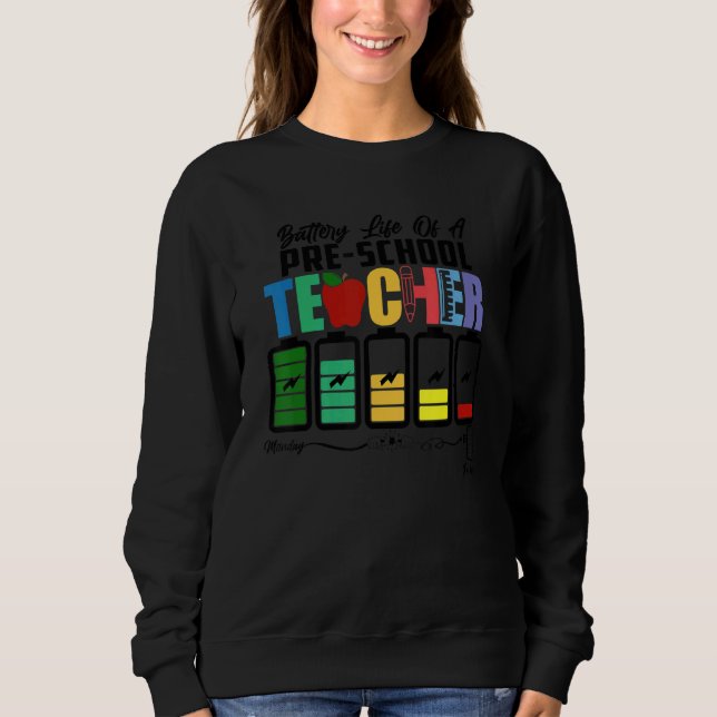 Sudadera Duración de la batería de un profesor preescolar d (Anverso)