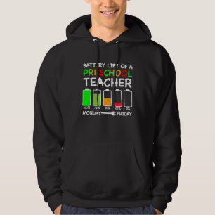 Sudadera Duración de la batería de una maestra de preescola