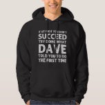 Sudadera DVE Gift Name Personalized Birthday Funny Christm<br><div class="desc">DAVE Nombre de regalo Chiste de Navidades divertidos de cumpleaños personalizado</div>