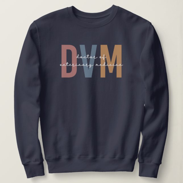 Sudadera DVM Médica de Regalos de Medicina Veterinaria (Anverso del diseño)