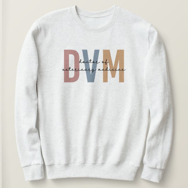Sudadera DVM Médica de Regalos de Medicina Veterinaria (Anverso del diseño)