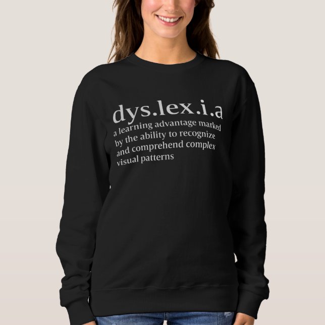 Sudadera Dyslexia Definition  Proud Dyslexic Awareness (Anverso)