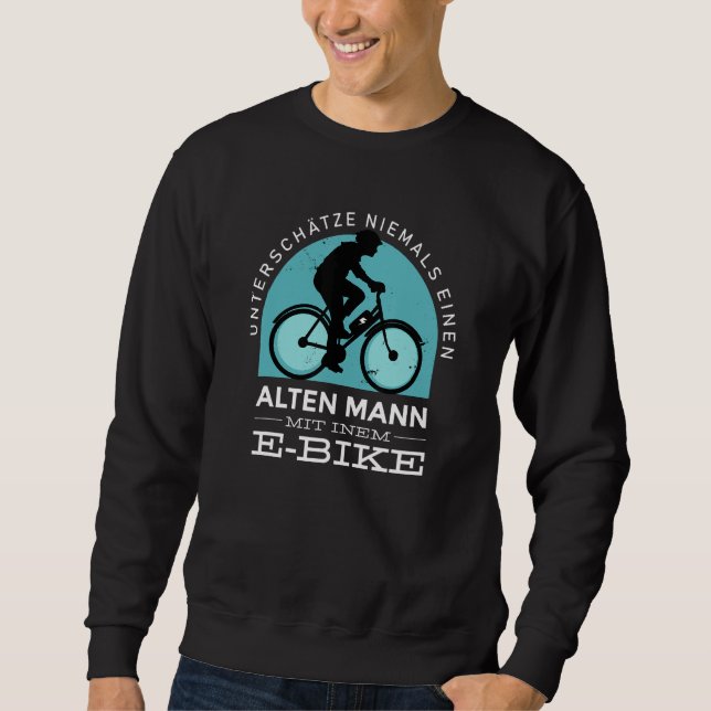 Sudadera E Bicicleta Ebike Ciclismo Viejo E Bicicleta (Anverso)