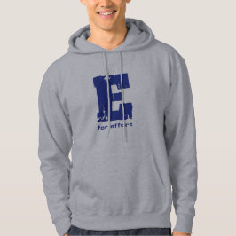 Sudadera E para Effort Hoodie en azul